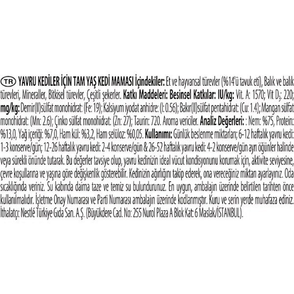 Pro Plan Kitten Tavuklu Yavru Konserve Kedi Maması